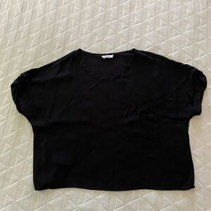 Lush Women’s S black boxy cropped short sleeve top